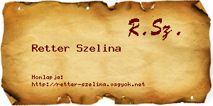 Retter Szelina névjegykártya